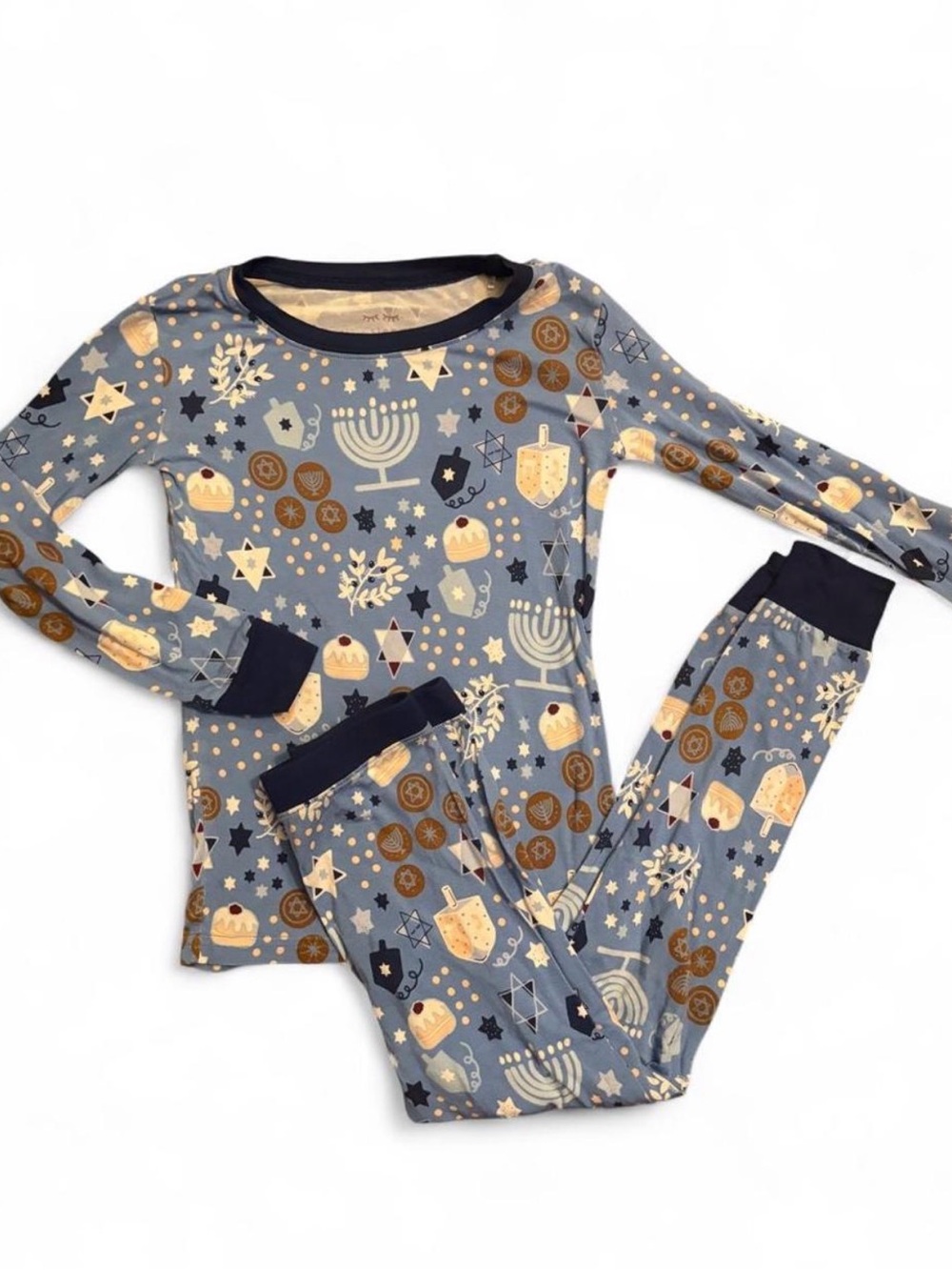 Little Sleepies Hannukah Holiday Bamboo 2 Piece Long Sleeve Pajama Set Size 5-6